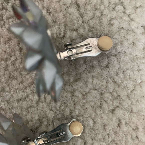 Rhinestone HP! Clip on Earrings aurora borealis - Picture 5 of 7